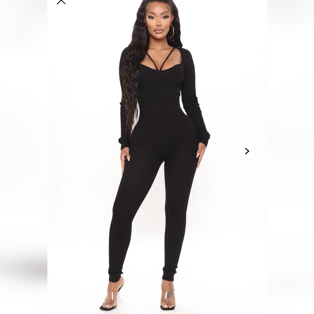 Black Long Sleeve Jumpsuit MEDIUM
